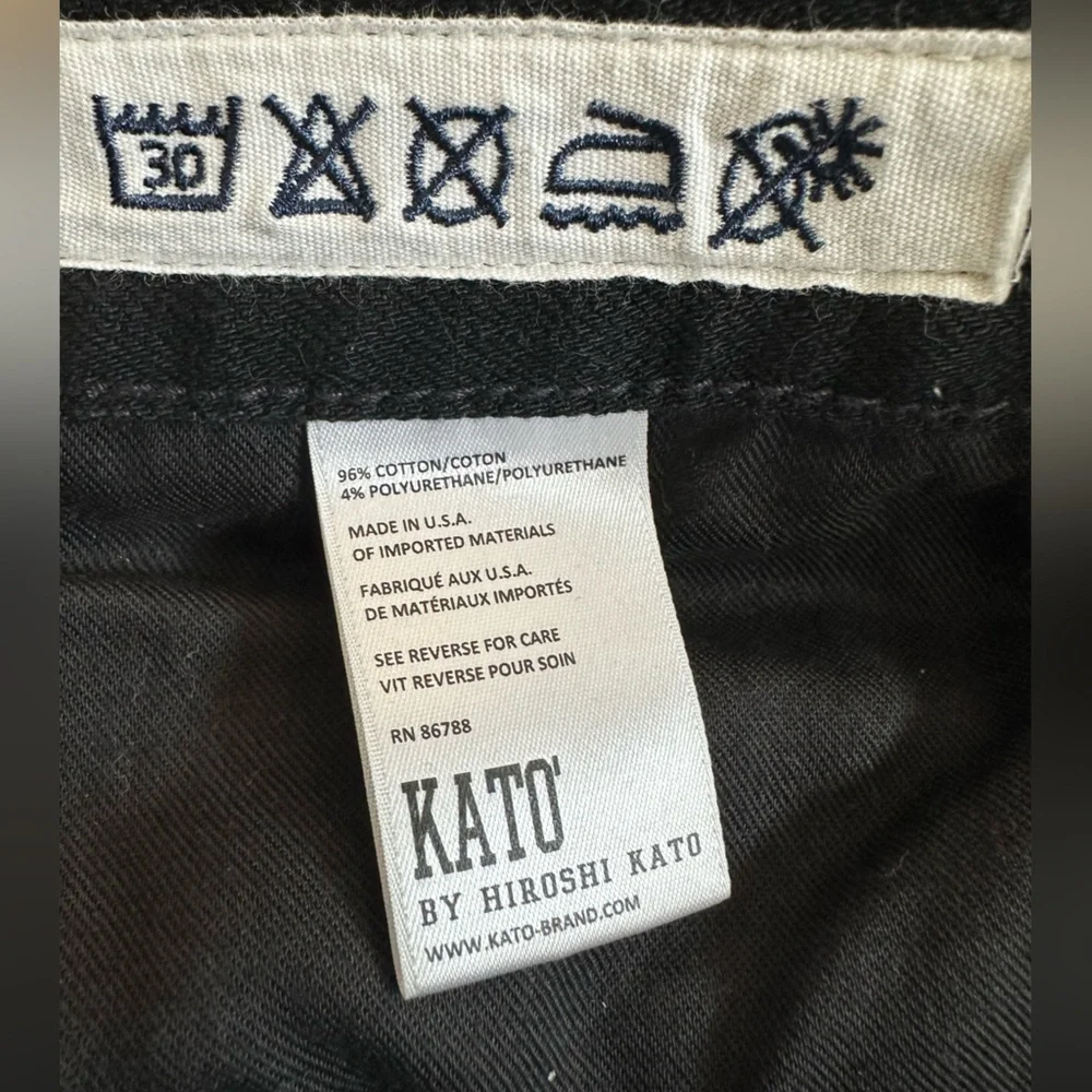 NEW hiroshi kato scissors slim tapered selvedge jeans cole wash black size 31